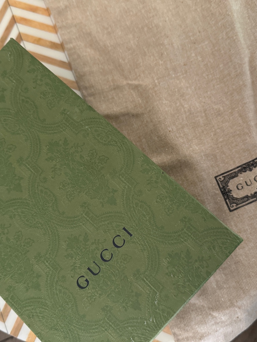 Gucci Olive Green Decorative Box with Dust Bag
